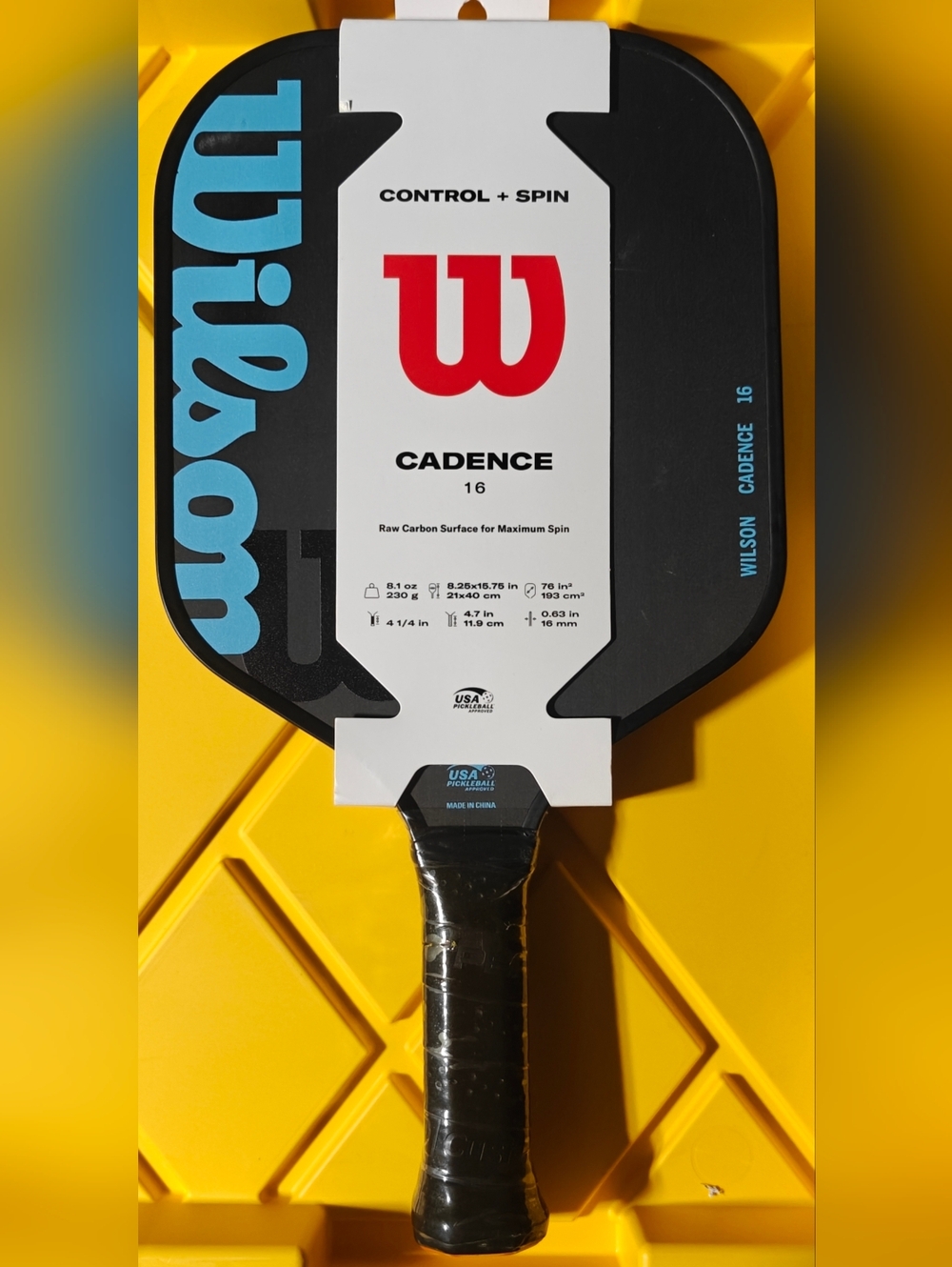 Wilson Cadence 16 Pickleball Paddle - Black/Blue